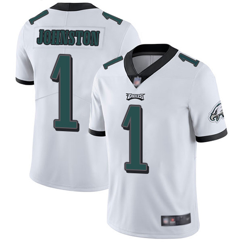 Men Philadelphia Eagles 1 Cameron Johnston White Vapor Untouchable NFL Jersey Limited Player Football